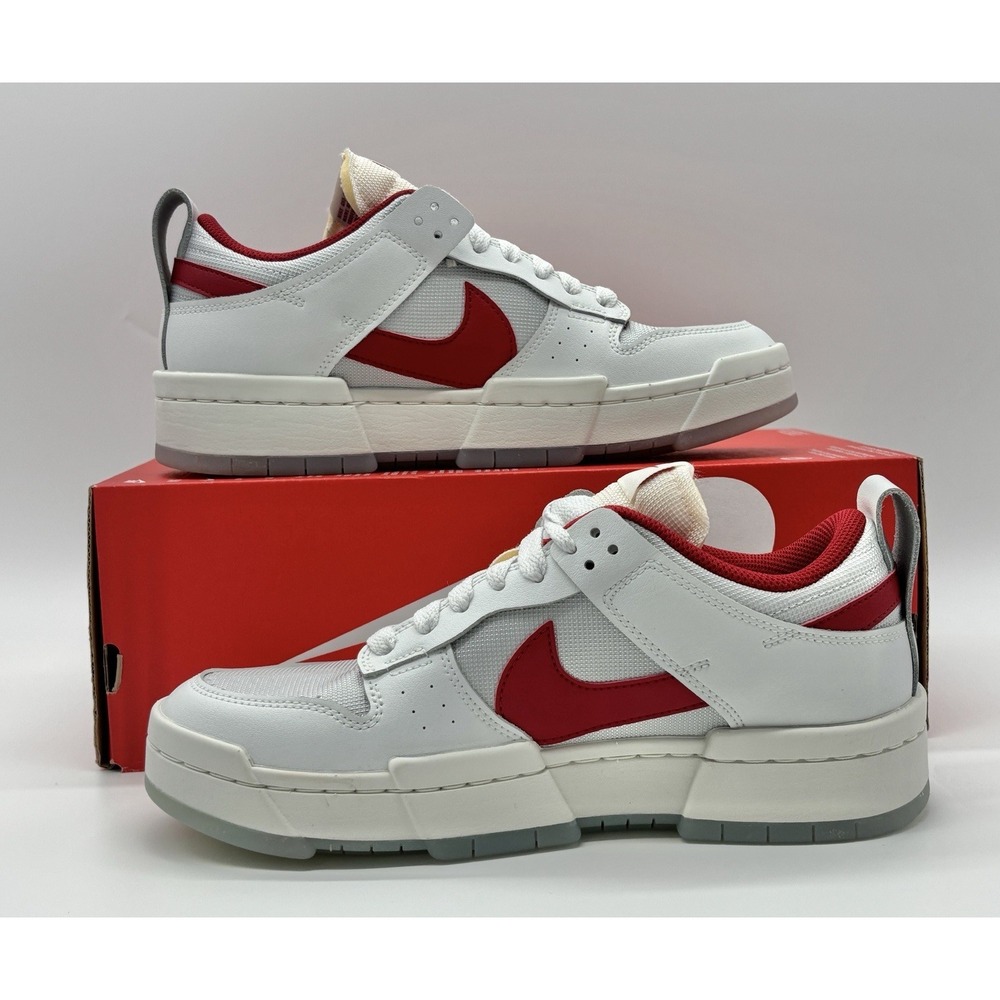 Nike Women's Dunk Low Disrupt White Gym Red Size 9.5 CK6654 101 - Picture 4 of 8
